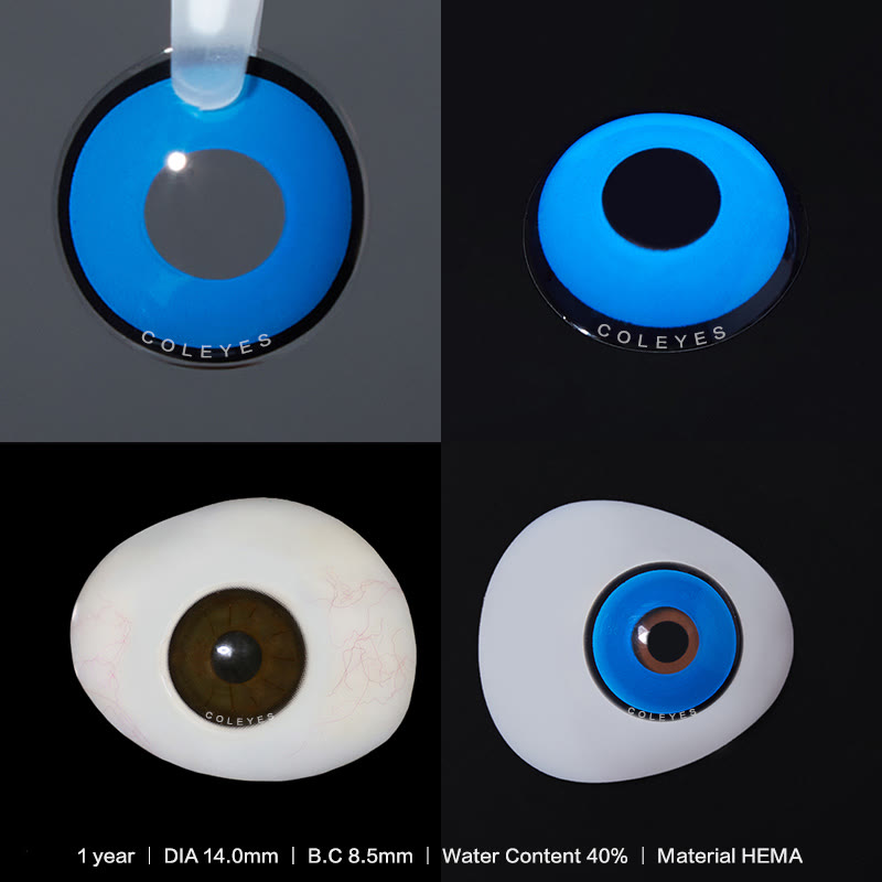 Coleyes Manson Blue Yearly Prescription Cosplay Colored Contacts - image 3