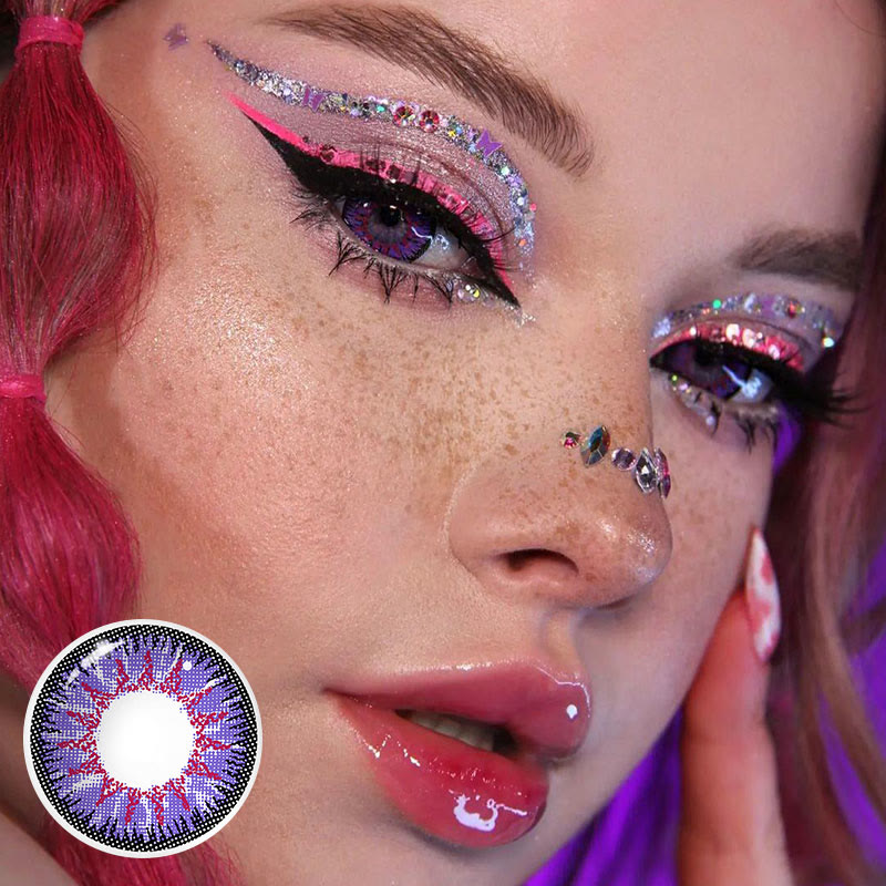 Coleyes Nonno Blue Violet Prescription Yearly Colored Contacts - image 1