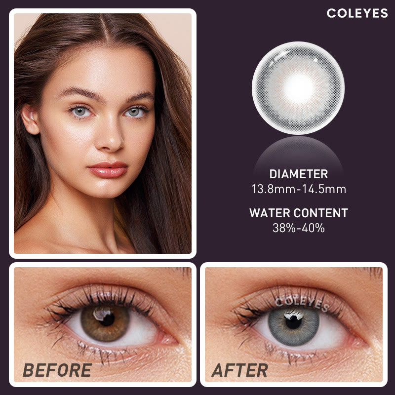 Coleyes Galaxy Grey Yearly Prescription Colored Contacts - image 6