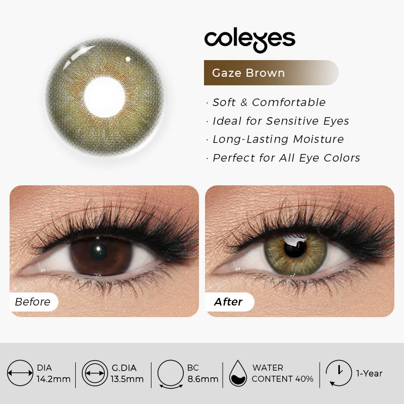 Coleyes Gaze Brown Yearly Colored Contacts - image 5