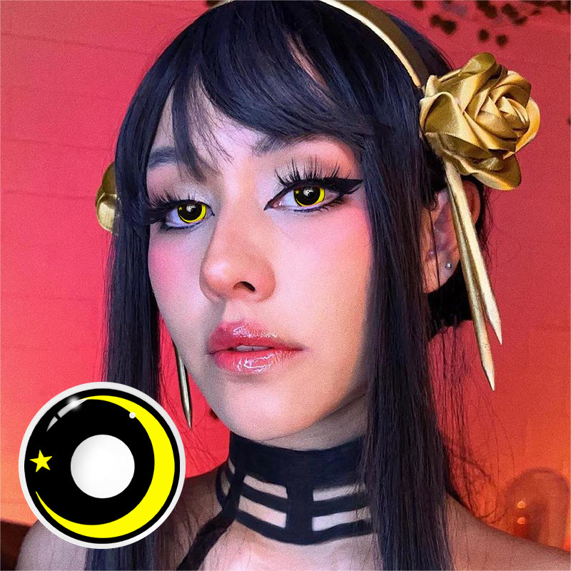 Coleyes Moon Star Yellow Yearly Cosplay Colored Contacts - image 7