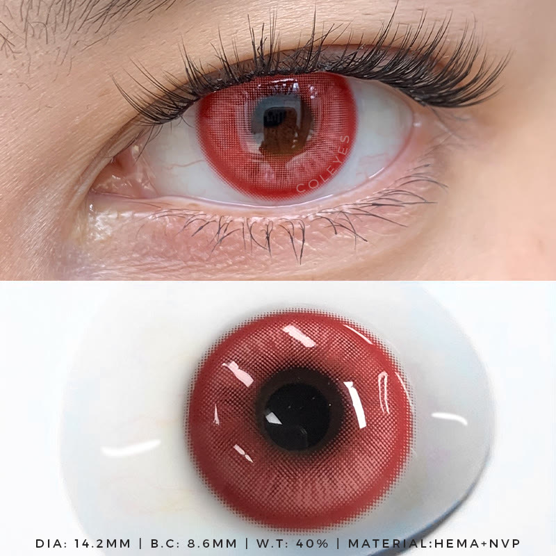 Coleyes Sassy Red Prescription Yearly Cosplay Colored Contacts - image 4