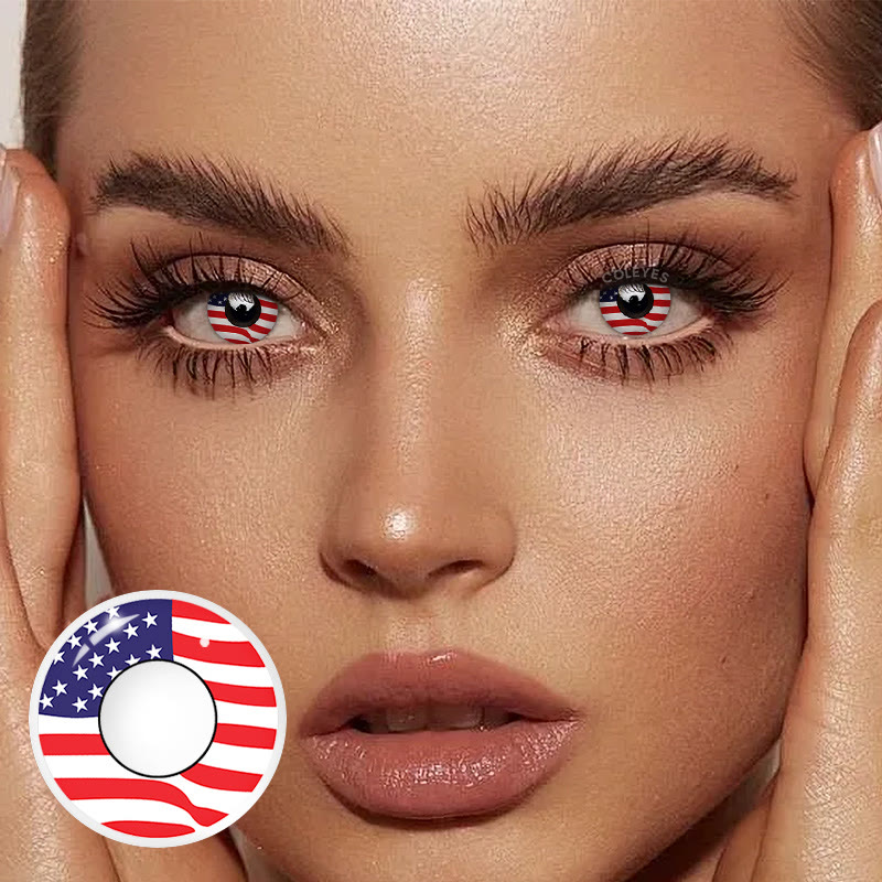 Coleyes USA Red Prescription Yearly Cosplay Colored Contacts - image 3