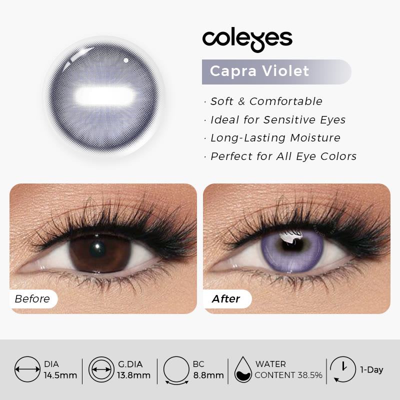 Coleyes Capra Violet Cosplay Colored Contacts | 1 Day-4pcs - image 7