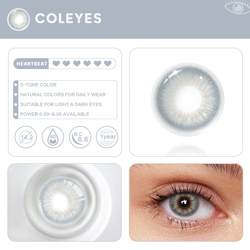 Coleyes DNA Taylor Ⅱ Blue Grey Yearly Prescription Colored Contacts - image 8