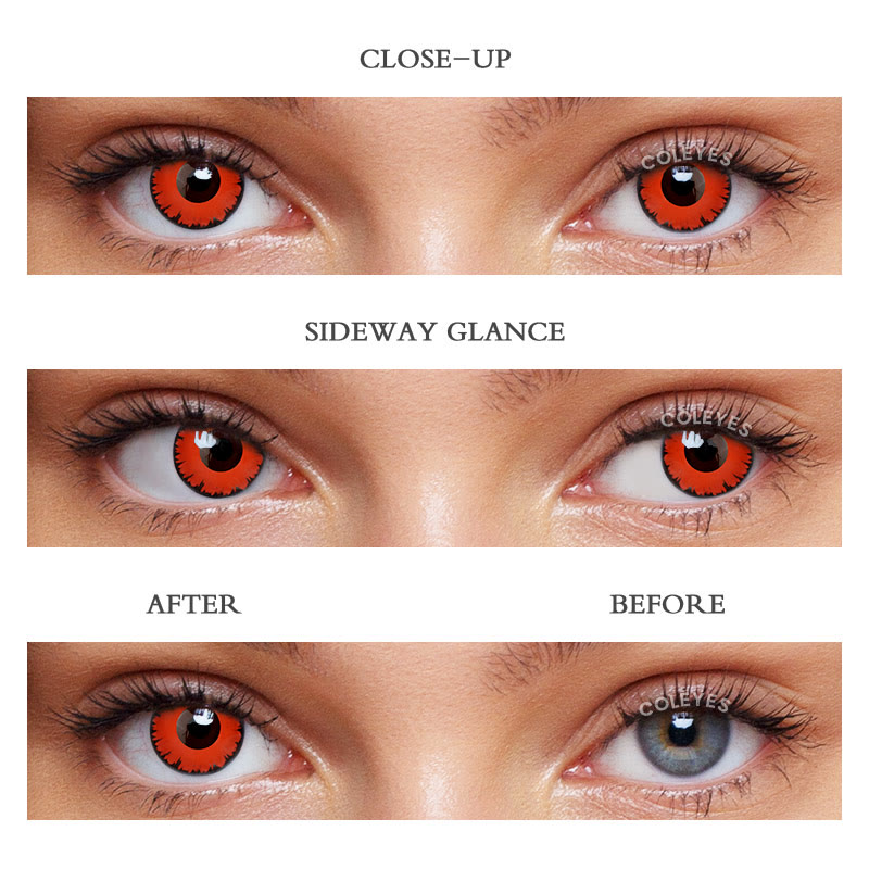 Coleyes Twilight Red Yearly Prescription Cosplay Colored Contacts - image 3