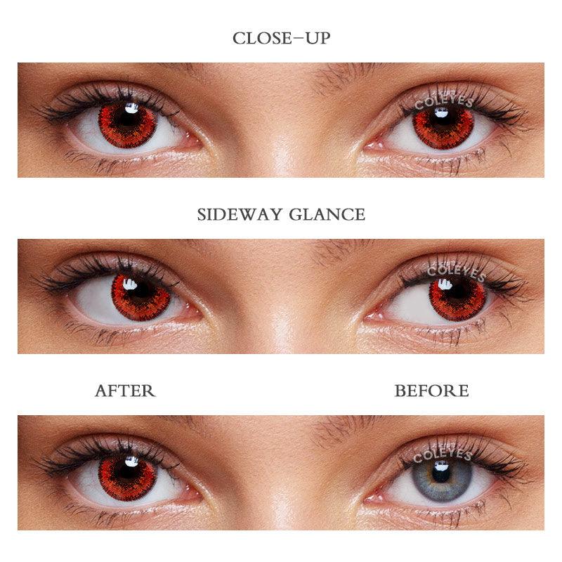 Coleyes Black Line Red Yearly Cosplay Colored Contacts - image 5