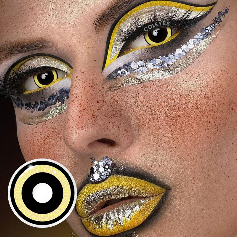 Coleyes Nebula Yellow Yearly Cosplay Colored Contacts - image 3