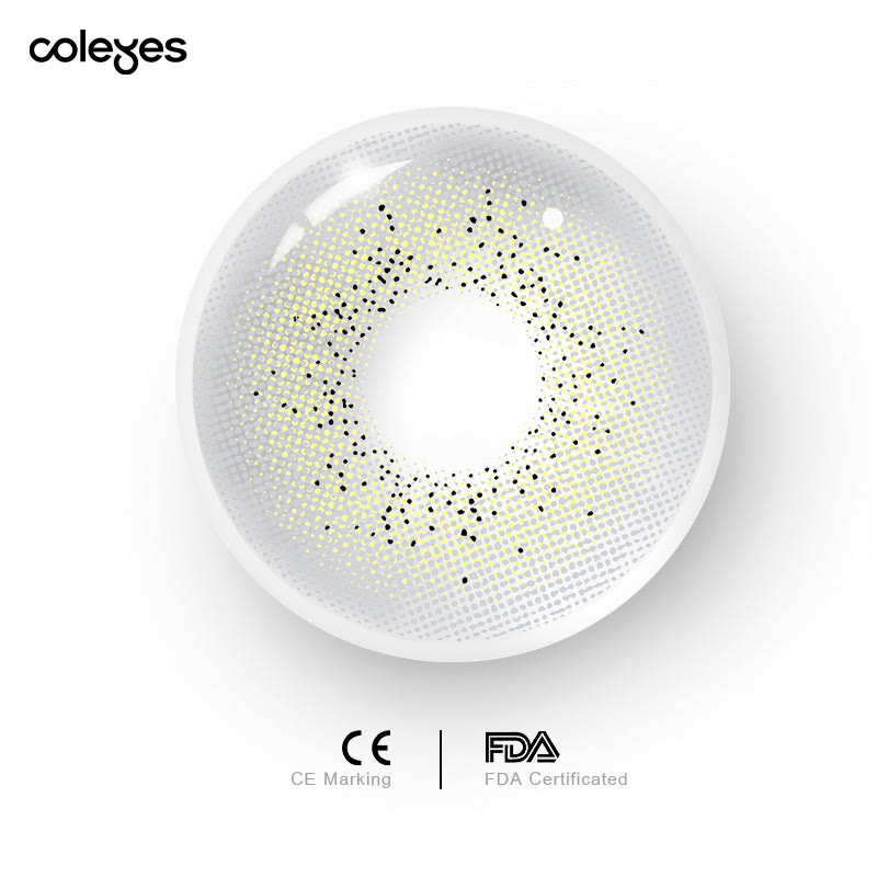 Coleyes Ocean Yellow Grey Yearly Prescription Colored Contacts - image 6