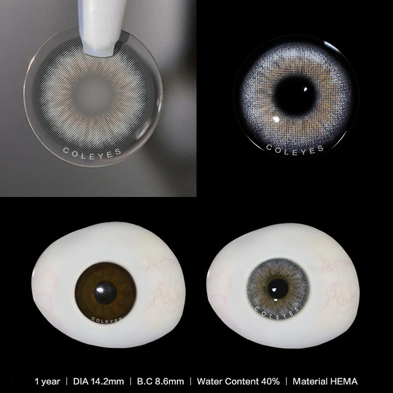Coleyes Galaxy Grey Yearly Prescription Colored Contacts - image 3