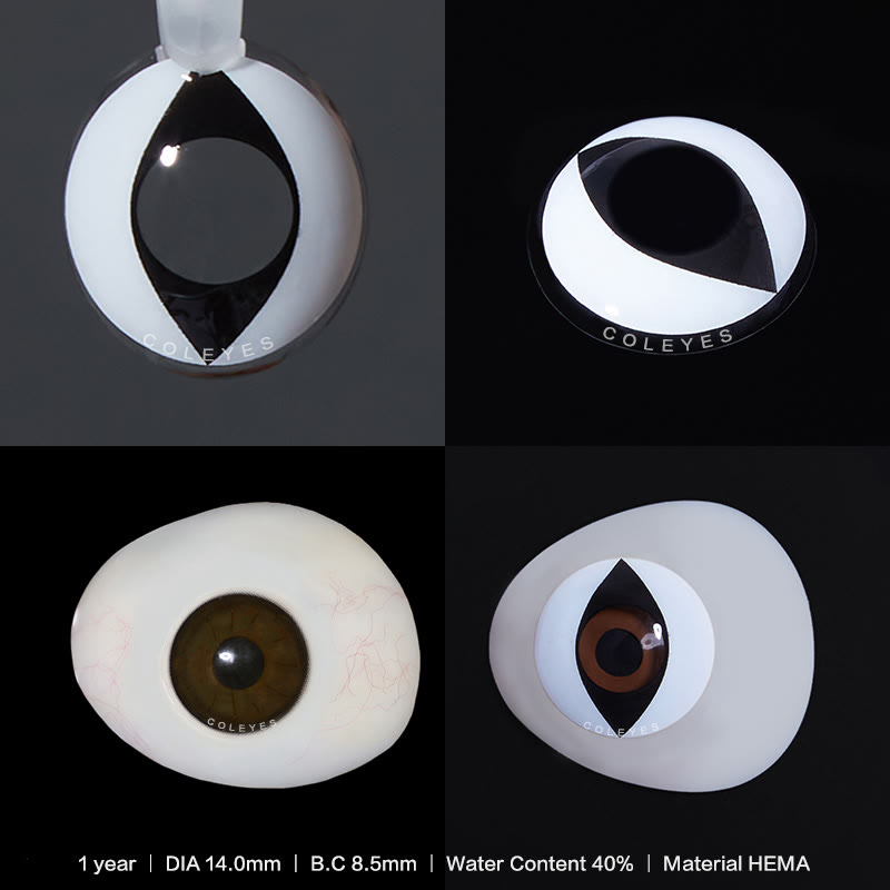 Coleyes Cat Eye White Yearly Cosplay  Prescription Colored Contacts - image 4