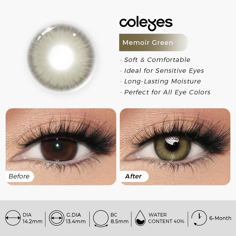 Coleyes Memoir Green 6-Month Colored Contacts - image 13