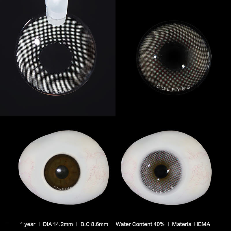 Coleyes Aurora Grey Yearly Prescription Colored Contacts - image 4
