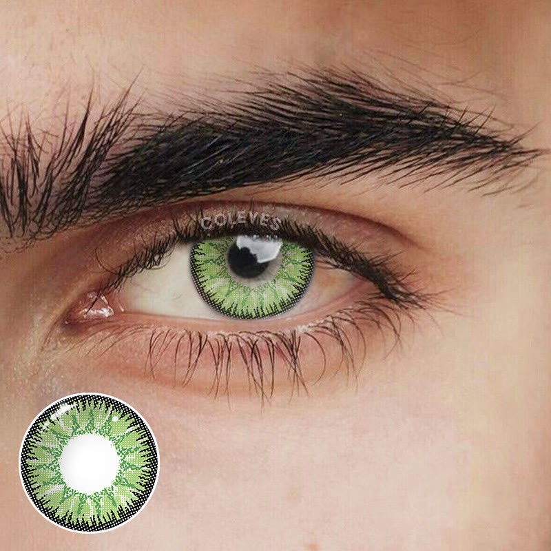 Coleyes Nonno Green Men Yearly Prescription Colored Contacts - Nonno Green - -8.00 - FC41_GN - image 1