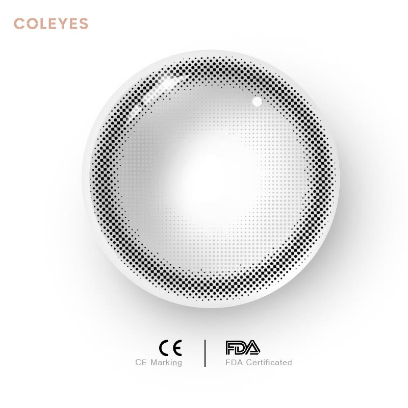 Coleyes Love-struck Grey Yearly Prescription Colored Contacts - image 2