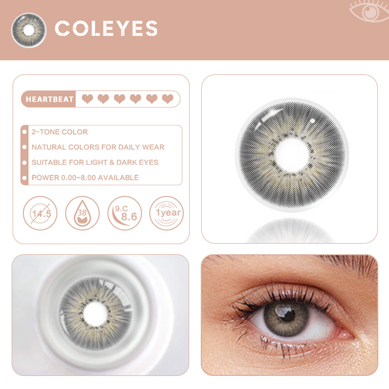 Coleyes New York III Grey Yearly Prescription Colored Contacts - image 5