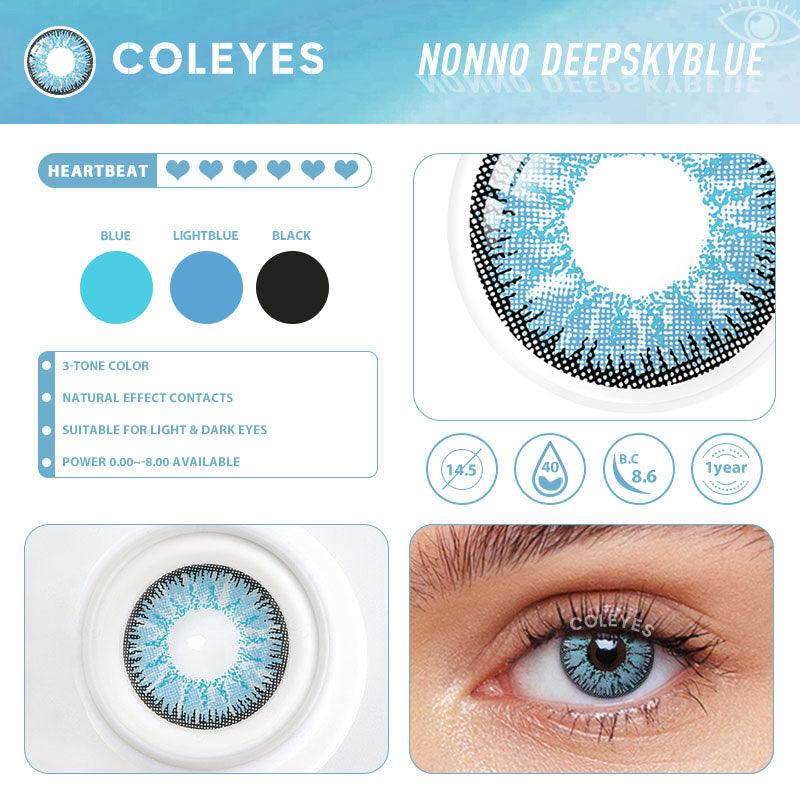 Coleyes Nonno Blue Prescription Yearly Colored Contacts - image 9