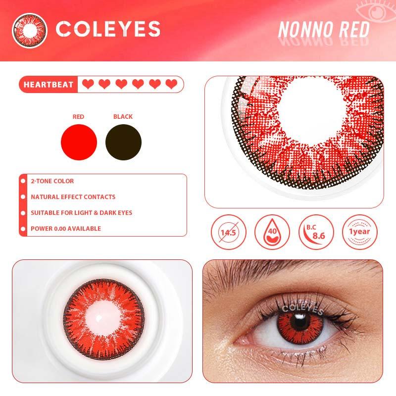 Coleyes Nonno Red Men Yearly Prescription Colored Contacts - image 5