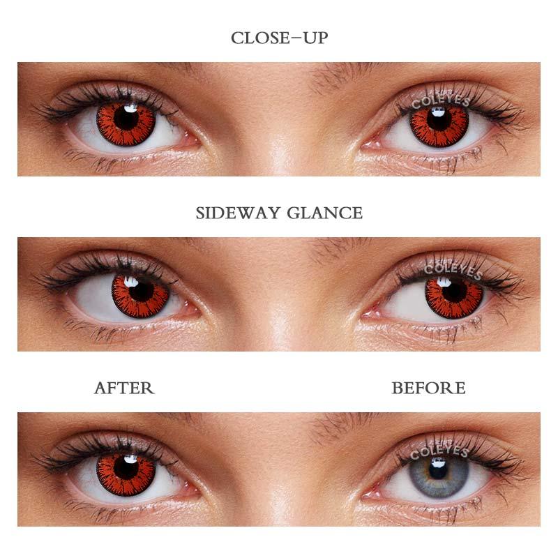 Coleyes Nonno Red Vampire Prescription Yearly Cosplay Colored Contacts - image 5