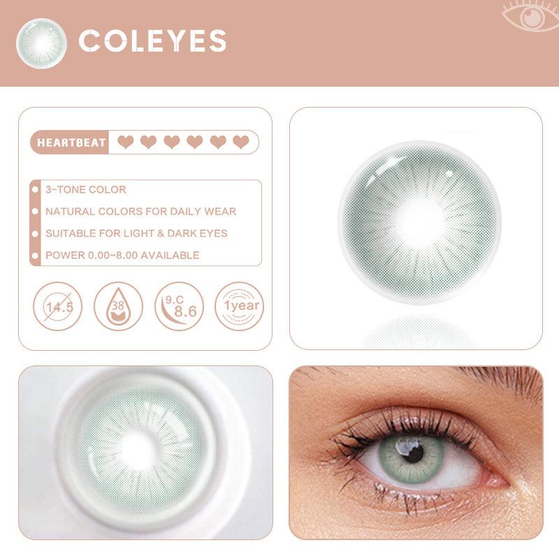 Coleyes Crystal LightGreen Yearly Prescription Colored Contacts - image 5