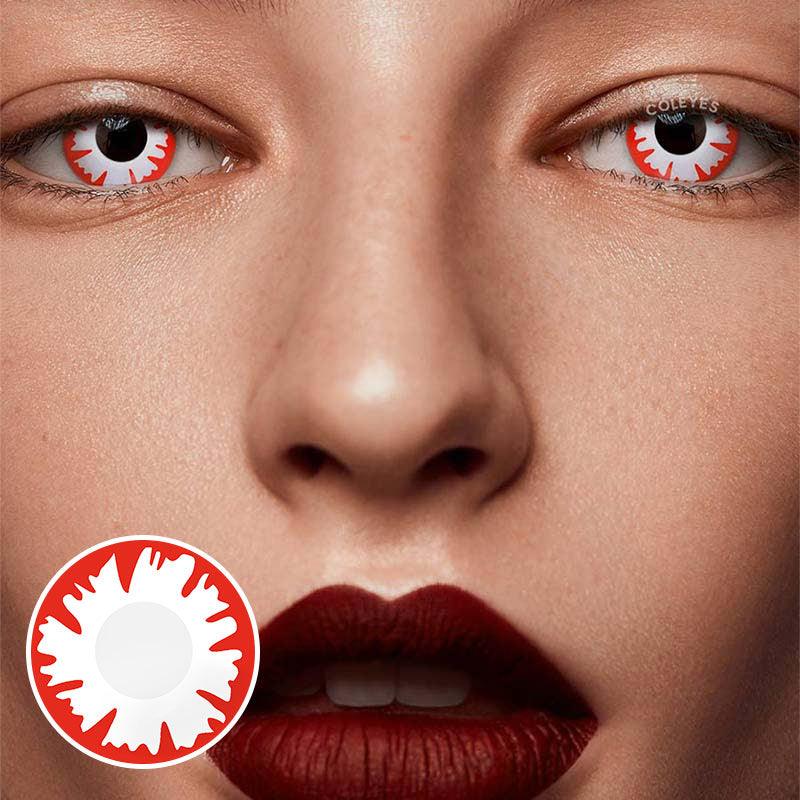 Coleyes White Demon Zombie Yearly Cosplay Prescription Colored Contacts - image 3