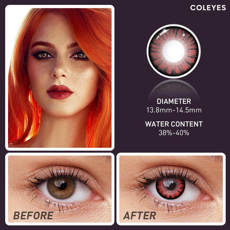 Coleyes Miracle Times Red Yearly Prescription Colored Contacts - image 5