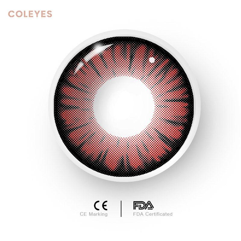 Coleyes Miracle Times Red Yearly Prescription Colored Contacts - image 3