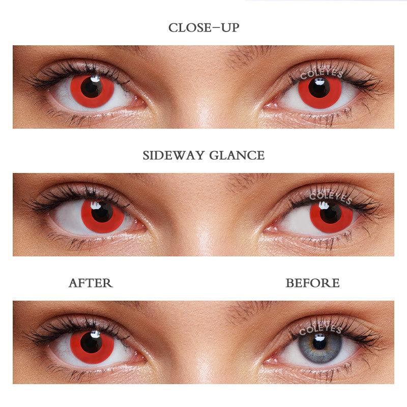 Coleyes Block Red Yearly Cosplay Prescription Colored Contacts - image 3