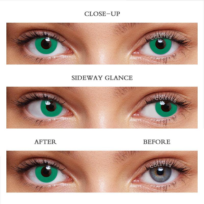 Coleyes Block Green Yearly Cosplay Prescription Colored Contacts - image 4