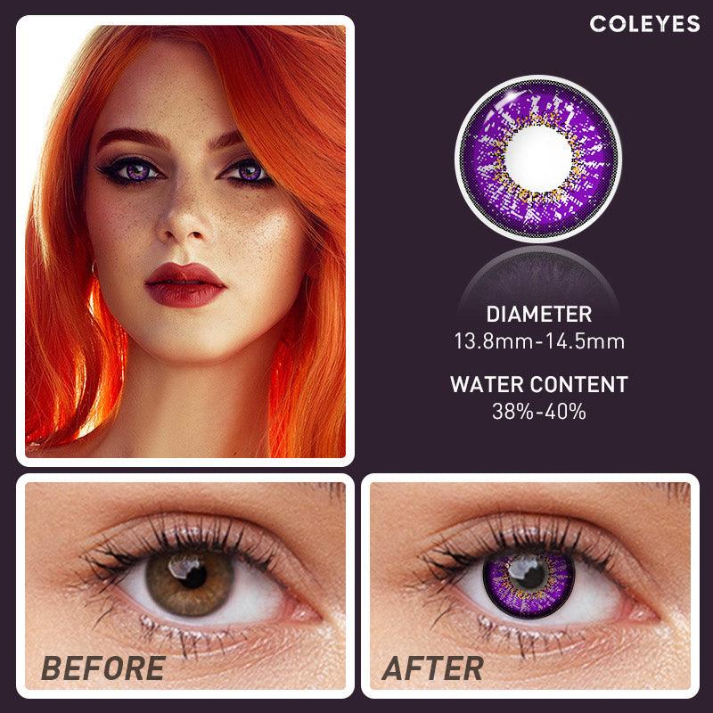 Coleyes Starfall Purple Yearly Prescription Colored Contacts - image 7