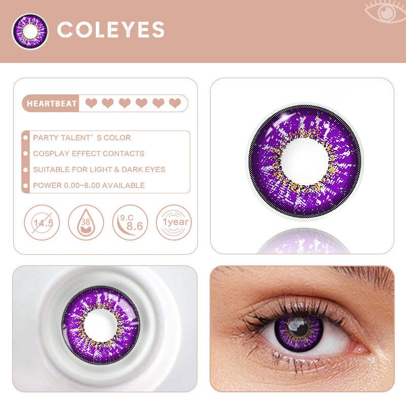 Coleyes Starfall Purple Yearly Prescription Colored Contacts - image 8
