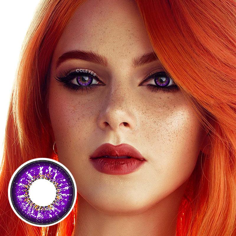 Coleyes Starfall Purple Yearly Prescription Colored Contacts - image 3
