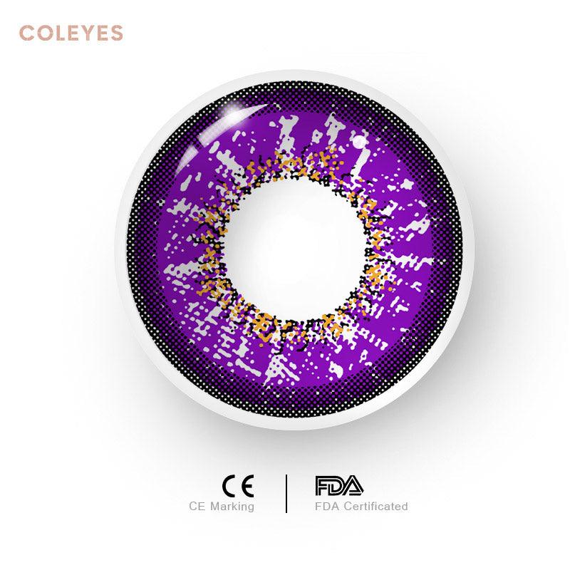 Coleyes Starfall Purple Yearly Prescription Colored Contacts - image 5