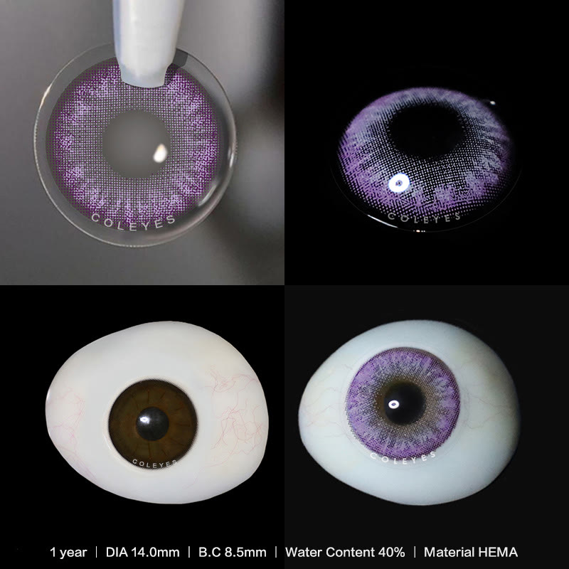 Coleyes Virtual Violet Yearly Prescription Colored Contacts - image 7