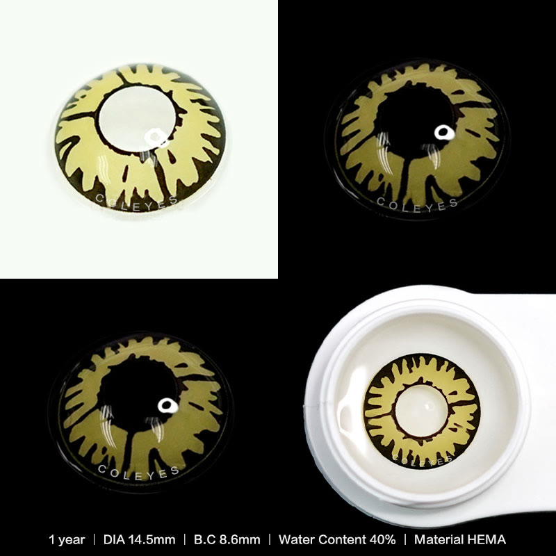 Coleyes Flame New Moon Yellow  Yearly Cosplay Colored Contacts - image 5