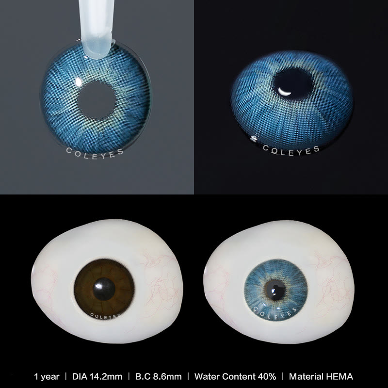 Coleyes New York Blue Yearly Prescription Colored Contacts - image 4