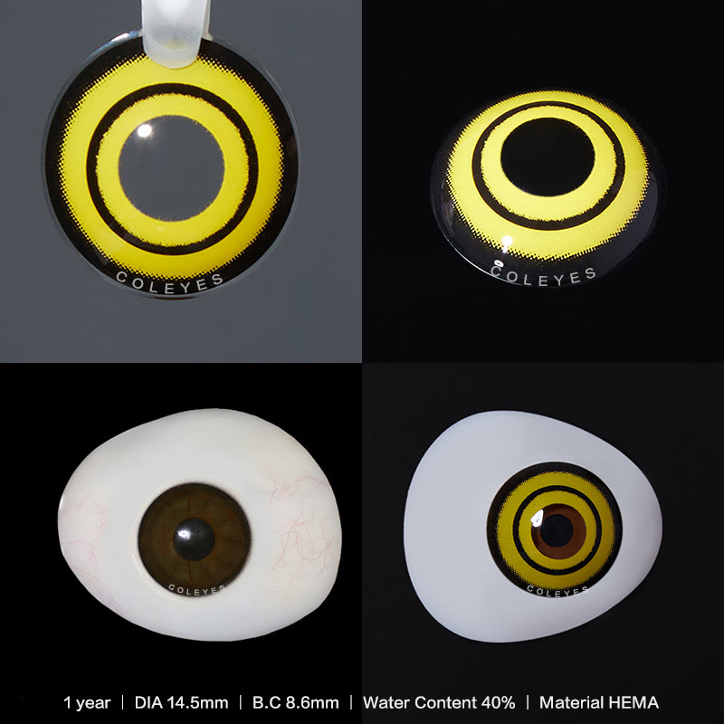 Coleyes Makima Yellow Yearly Prescription Cosplay Colored Contacts - image 3