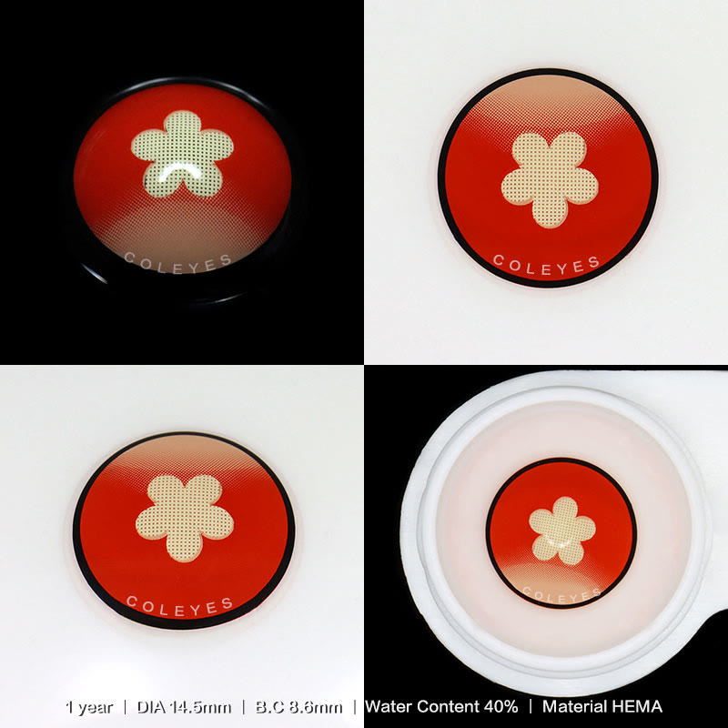 Coleyes Hutao Red Yearly Cosplay Colored Contacts - image 6