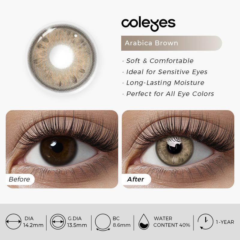 Coleyes Arabica Brown Yearly Colored Contacts - image 6