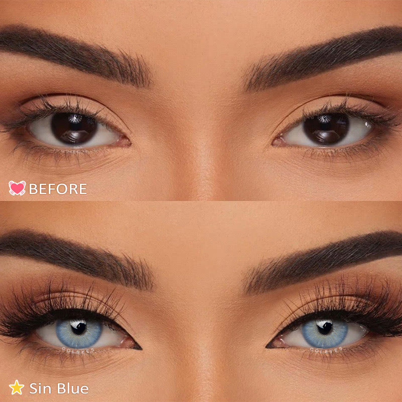 Coleyes Sin Blue Yearly Prescription Colored Contacts - image 5