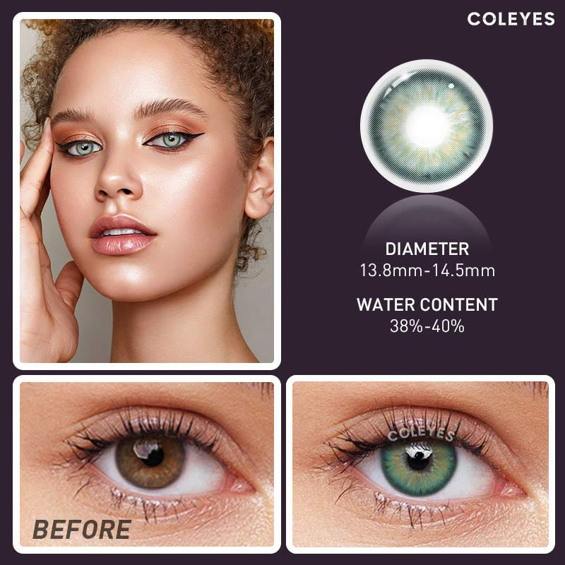Coleyes Aegean Sea Ⅱ Green Yearly Prescription Colored Contacts - image 9