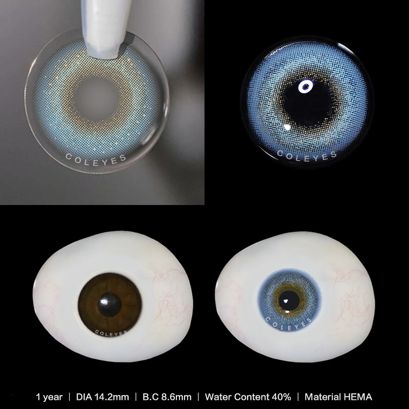 Coleyes Satellite Blue Yearly Prescription Colored Contacts - image 4