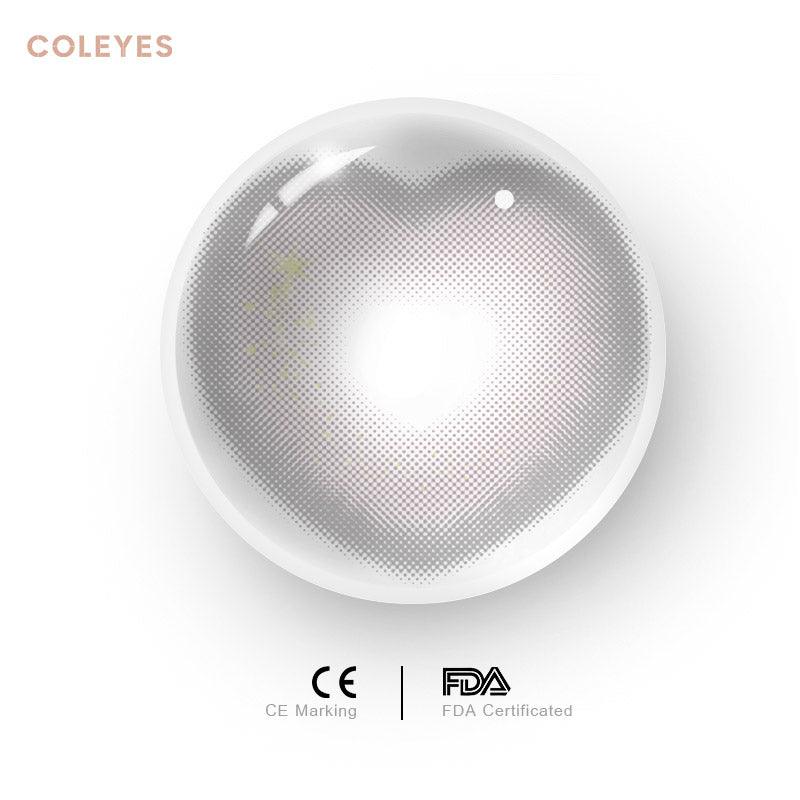 Coleyes Heart LightGrey Yearly Prescription Colored Contacts - image 2