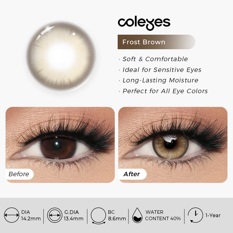 Coleyes Frost Brown Yearly Colored Contacts - image 10