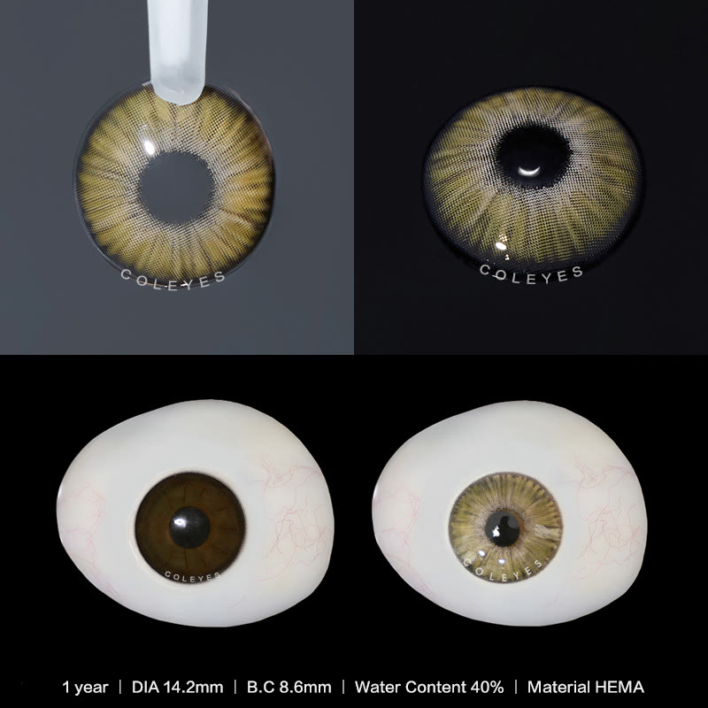 Coleyes New York Grey Brown Yearly Prescription Colored Contacts - image 4