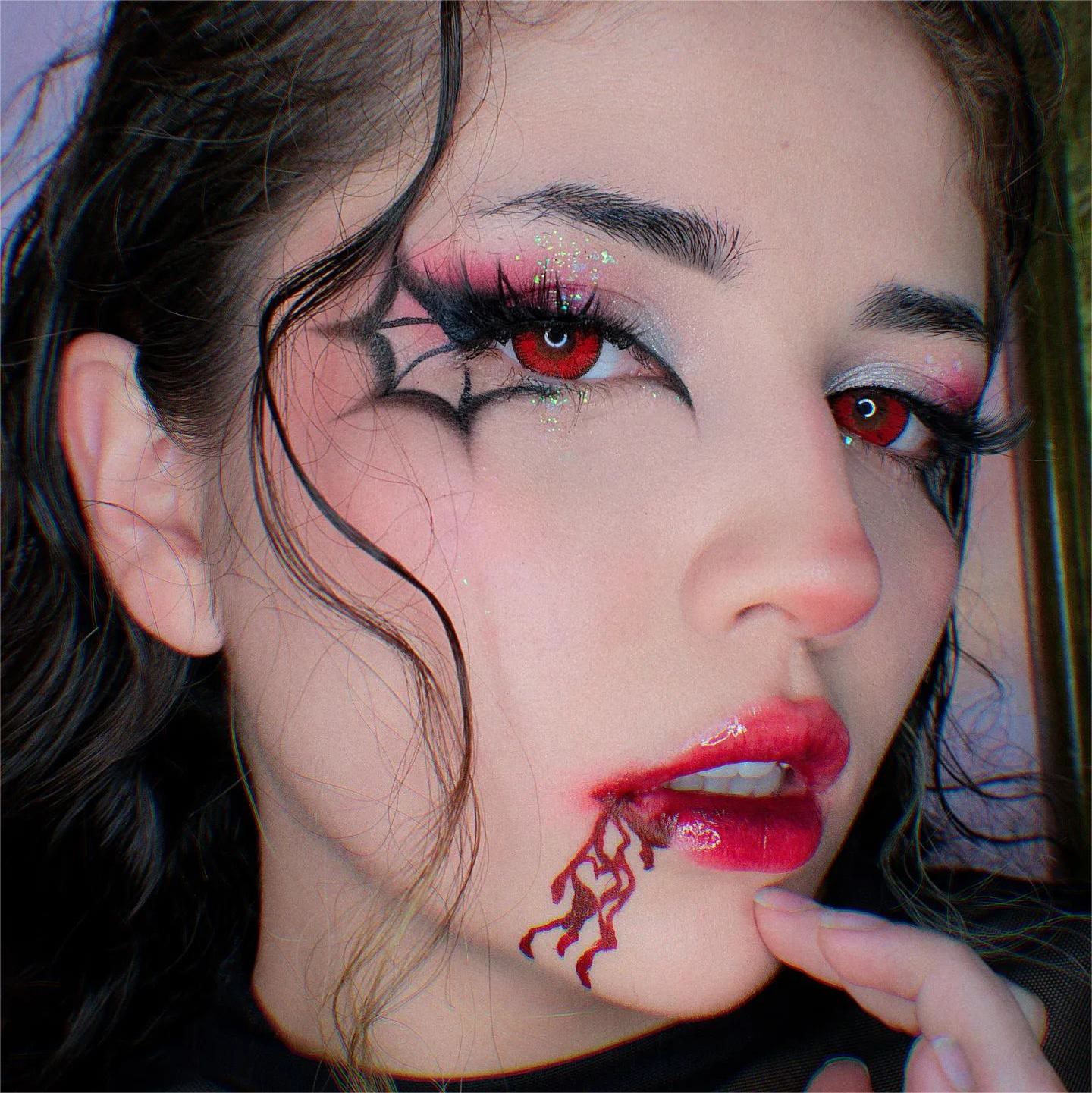 Coleyes Nonno Red Vampire Prescription Yearly Cosplay Colored Contacts - image 8