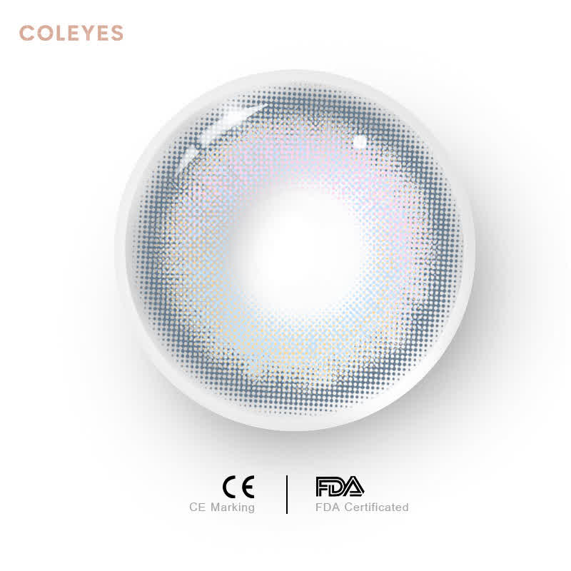 Coleyes Illusion Blue Yearly Prescription Colored Contacts - image 2
