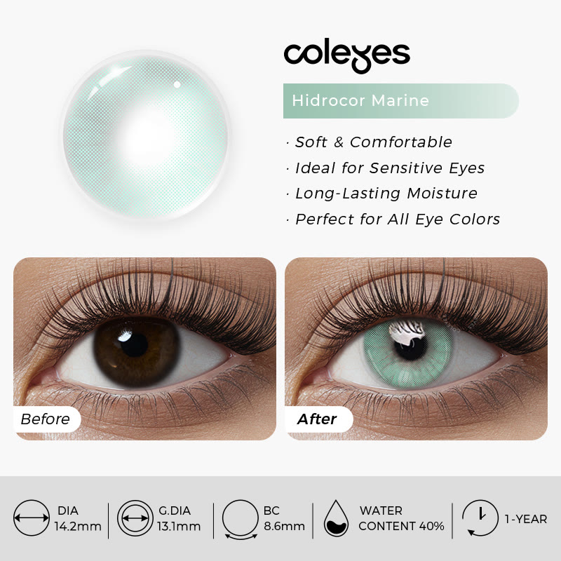 Coleyes Hid Marine Yearly Prescription Colored Contacts