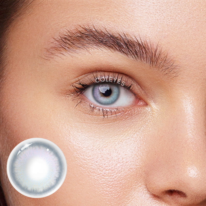 Coleyes Illusion Blue Yearly Prescription Colored Contacts - image 1