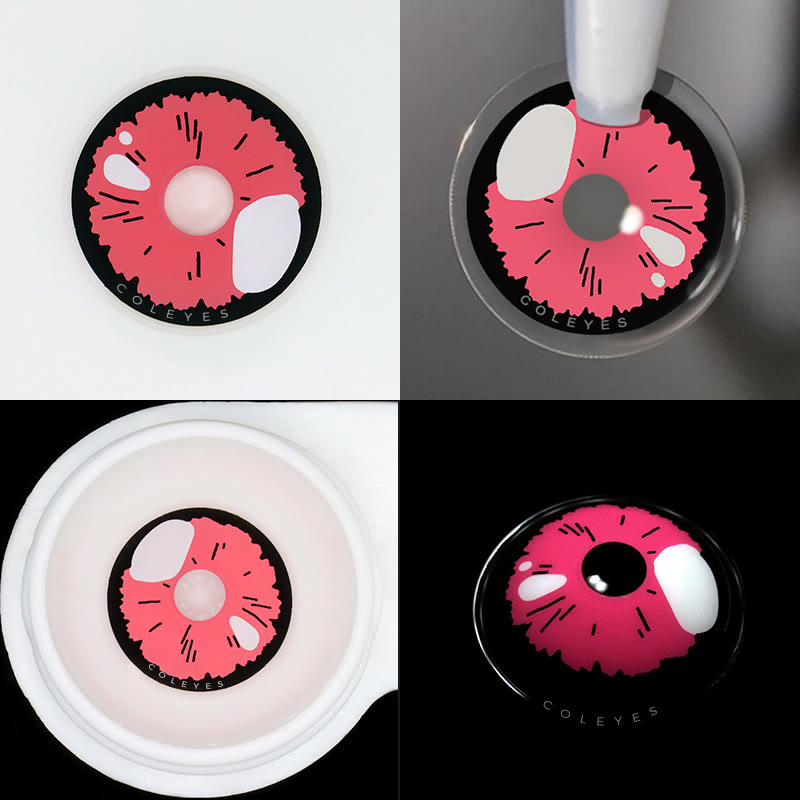 Coleyes Anime Bling Pink Yearly Cosplay Colored Contacts - image 4